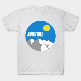 Adventure in the icy mountains T-Shirt